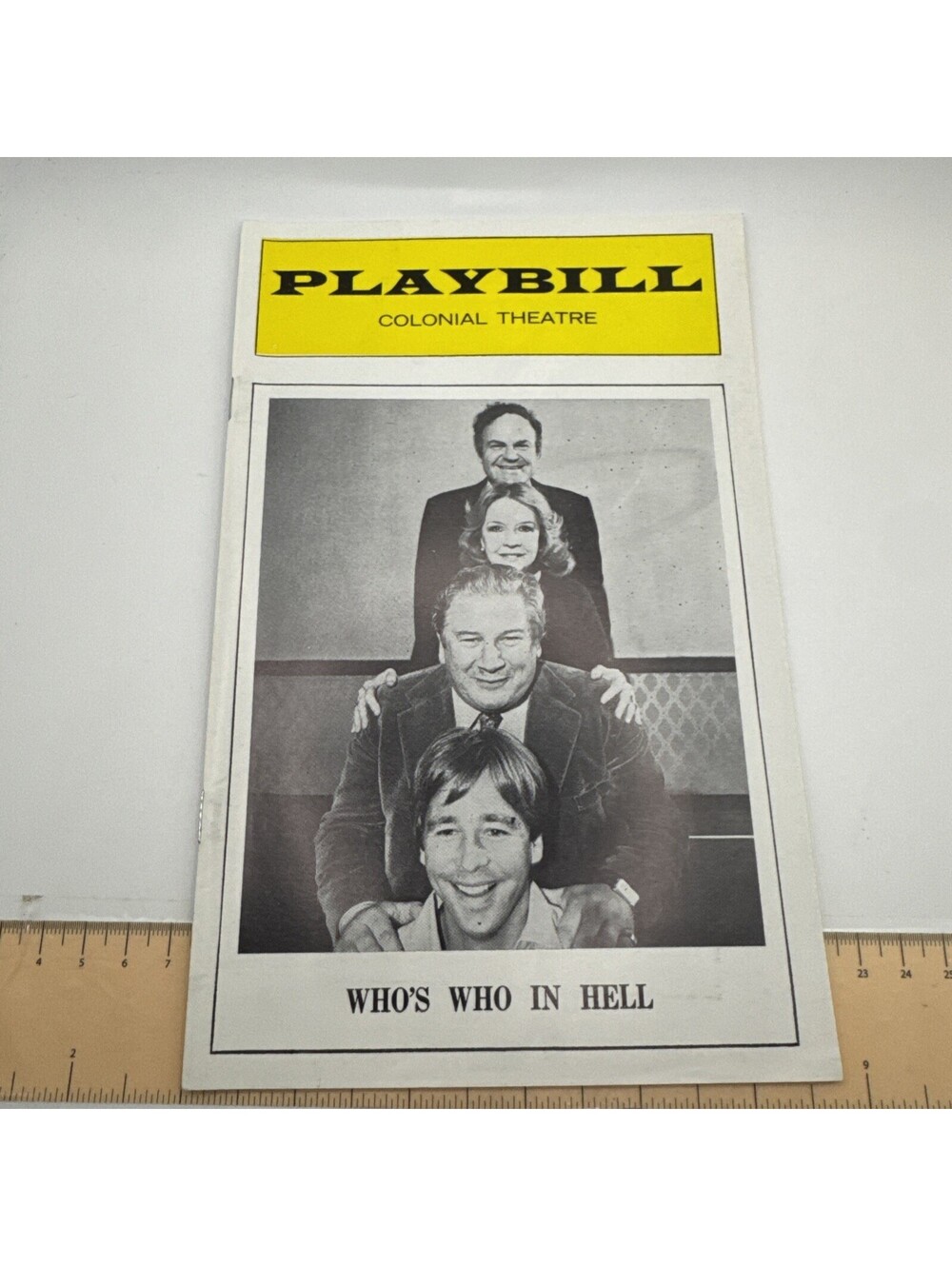 Who's Who in Hell Playbill 1974 Colonial Theatre Beau Bridges Peter Ustinov